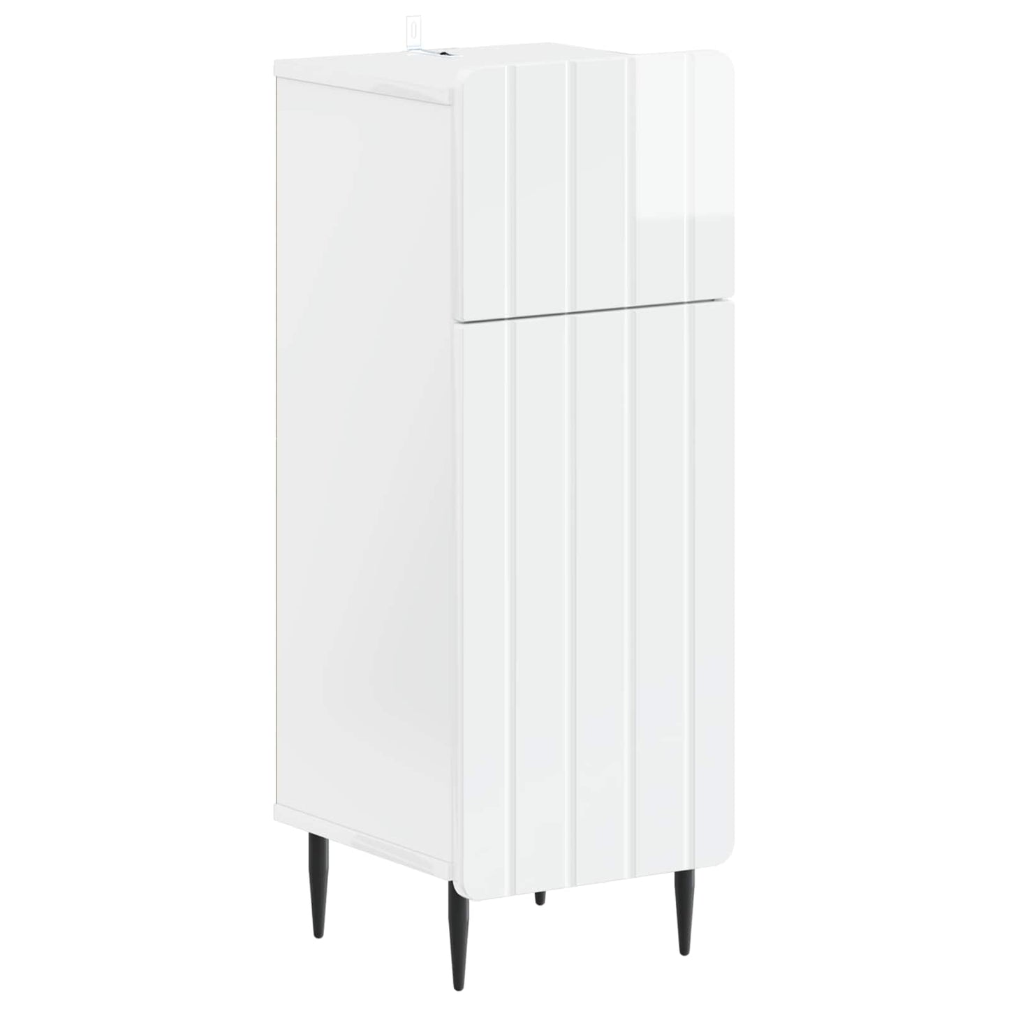 Set di Armadi da Bagno da 2 Pezzi ZWOLLE Bianco Lucido | homemem39