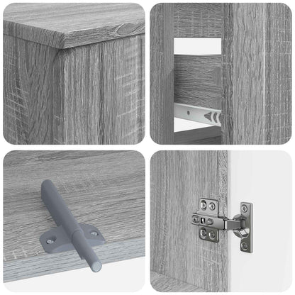 Set di Armadi da Bagno da 2 Pezzi ZWOLLE Sonoma grigio | homemem39