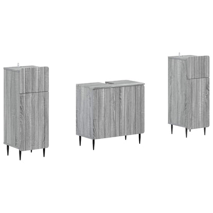 Set di Armadi da Bagno da 2 Pezzi ZWOLLE Sonoma grigio | homemem39