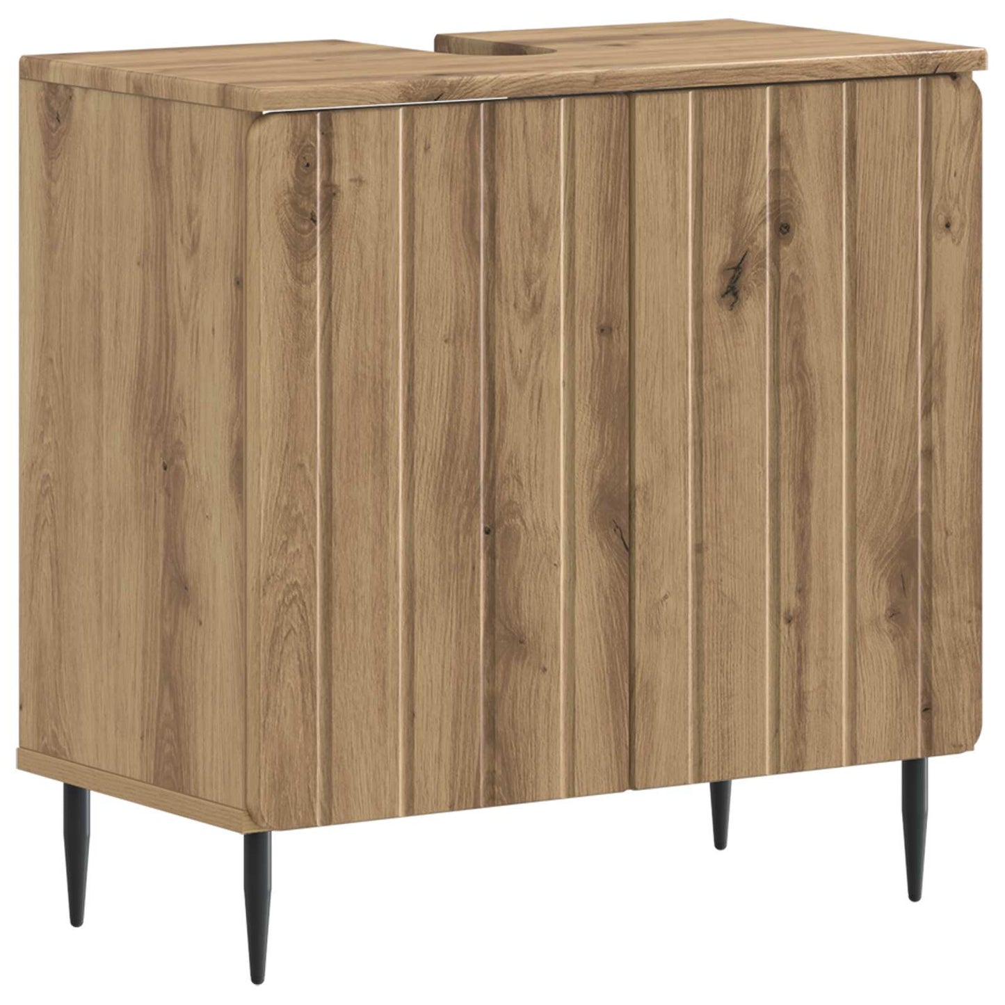 Set di Armadi da Bagno da 2 Pezzi ZWOLLE Rovere Artigianale | homemem39