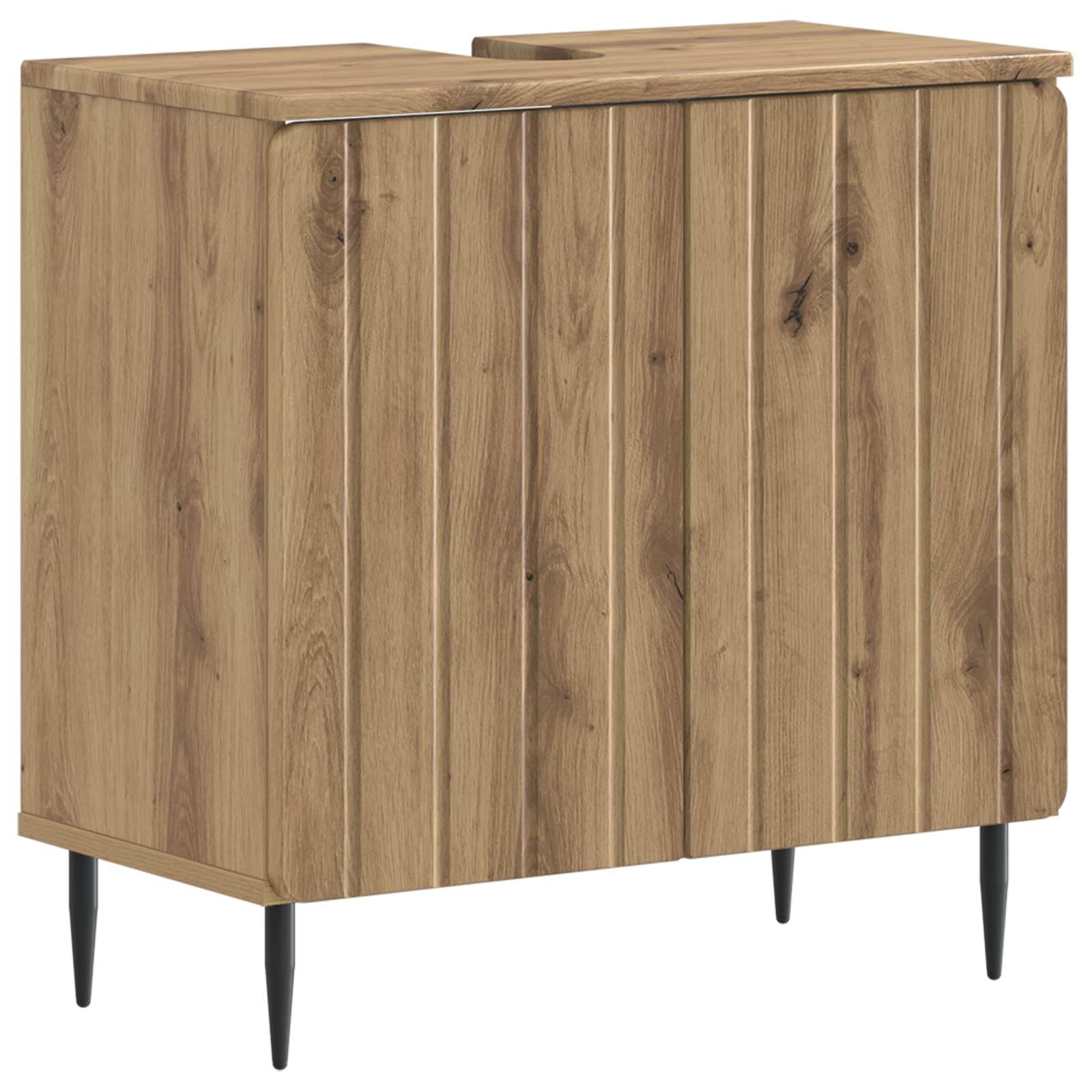 Set di Armadi da Bagno da 2 Pezzi ZWOLLE Rovere Artigianale | homemem39