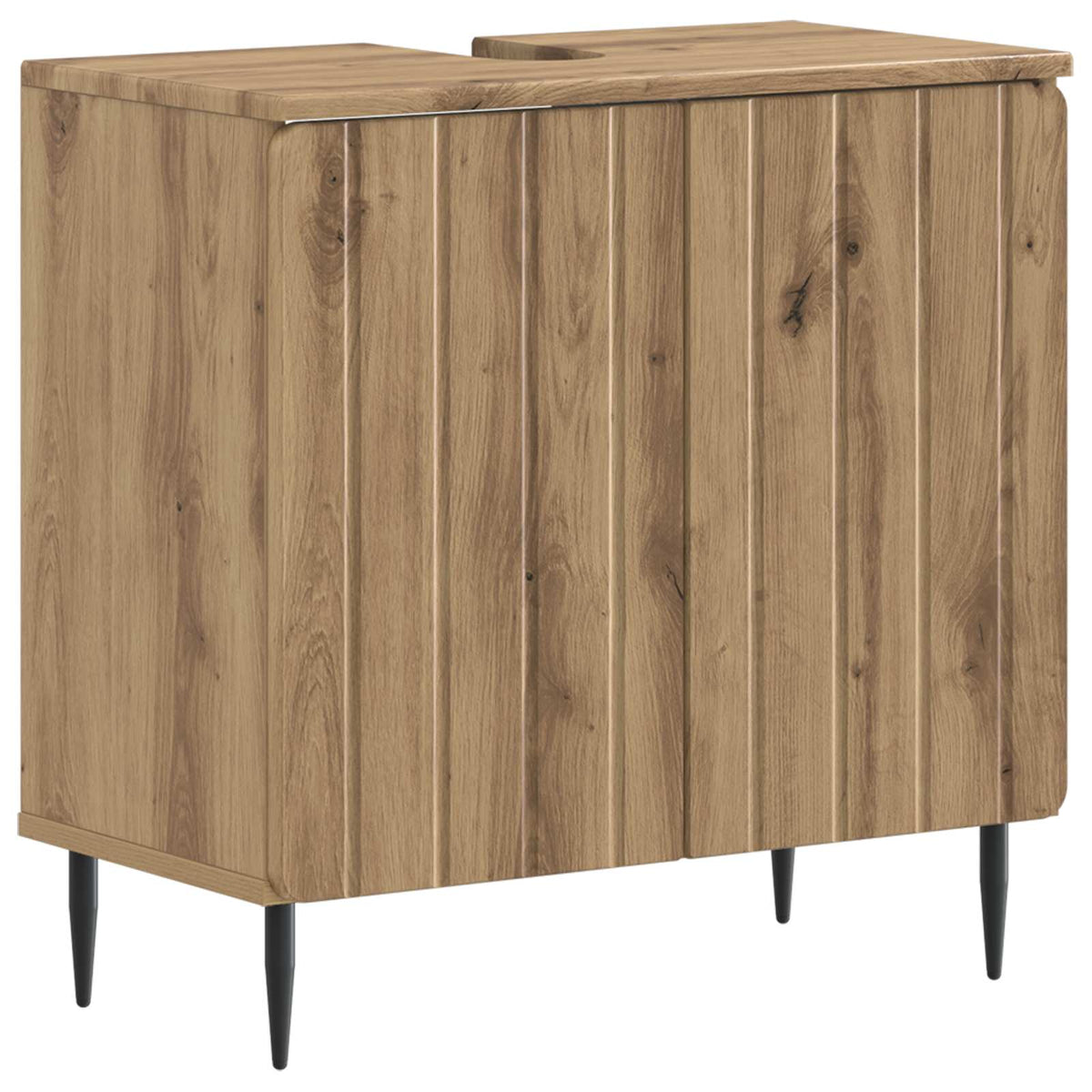 Set di armadietti da bagno in 3 pezzi ZWOLLE Rovere Artigianale