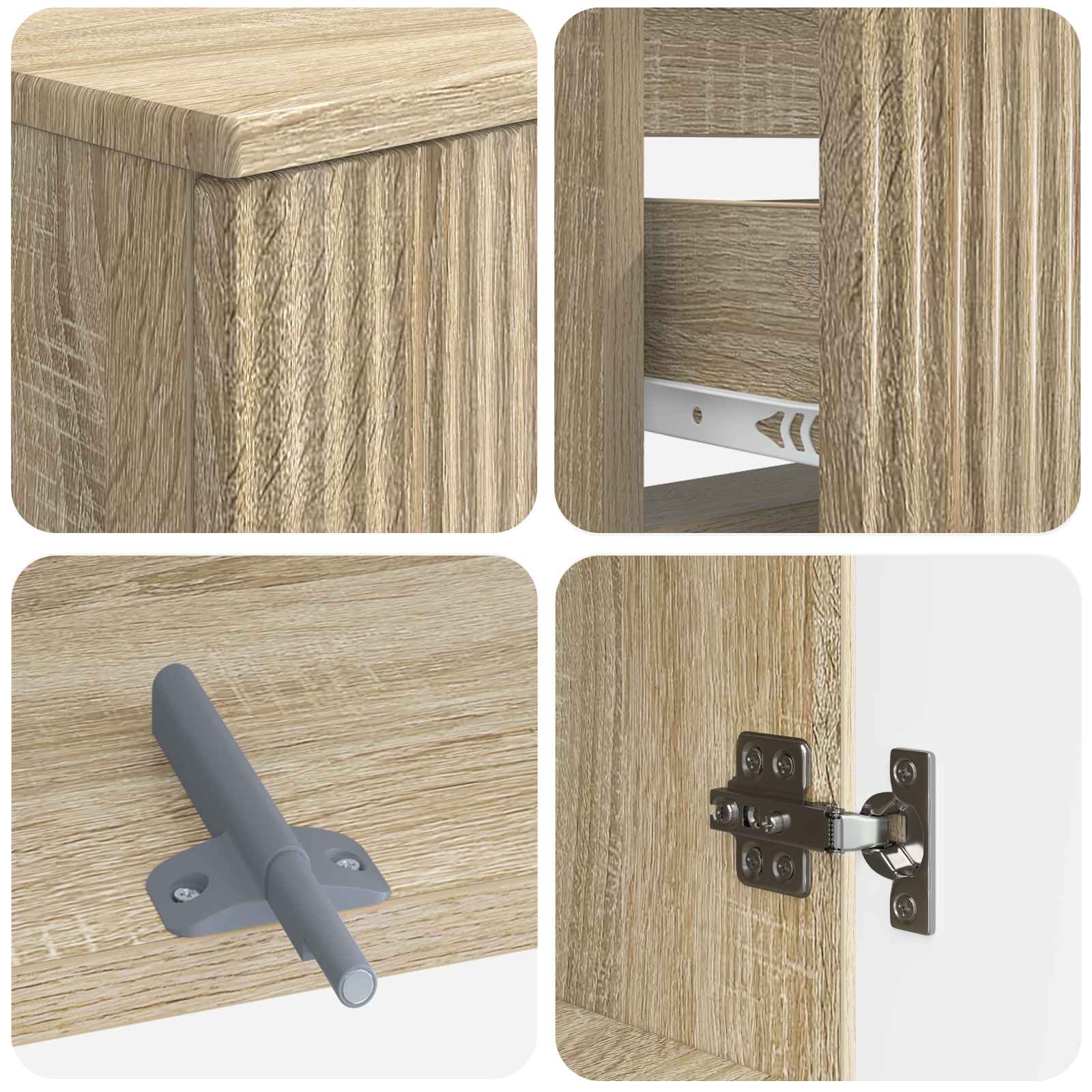 Set di Armadi da Bagno da 2 Pezzi ARNHEM Rovere Sonoma | homemem39