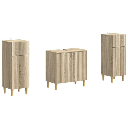 Set di armadietti da bagno in 3 pezzi ARNHEM Rovere Sonoma