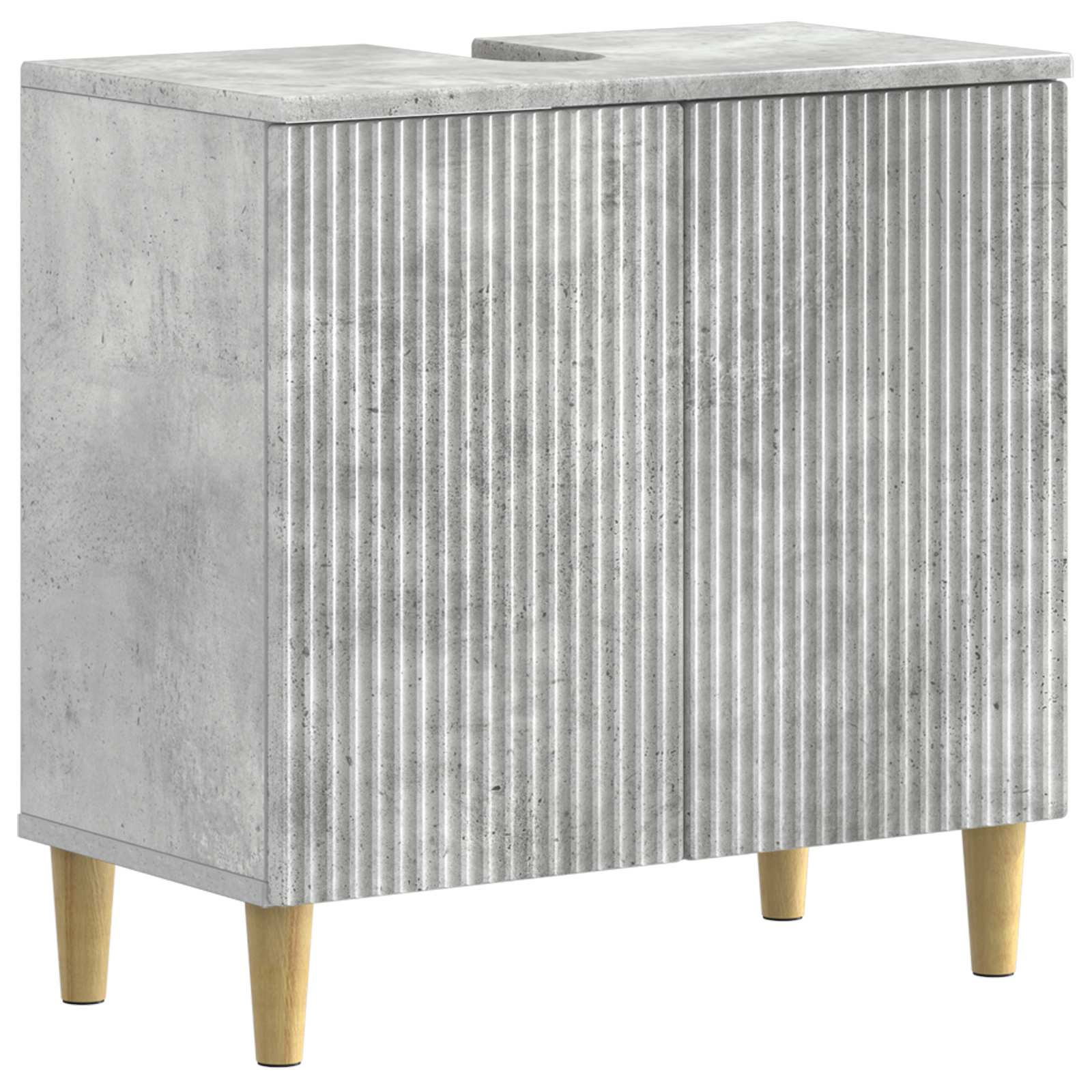 Set di Armadi da Bagno da 2 Pezzi ARNHEM Grigio Cemento | homemem39
