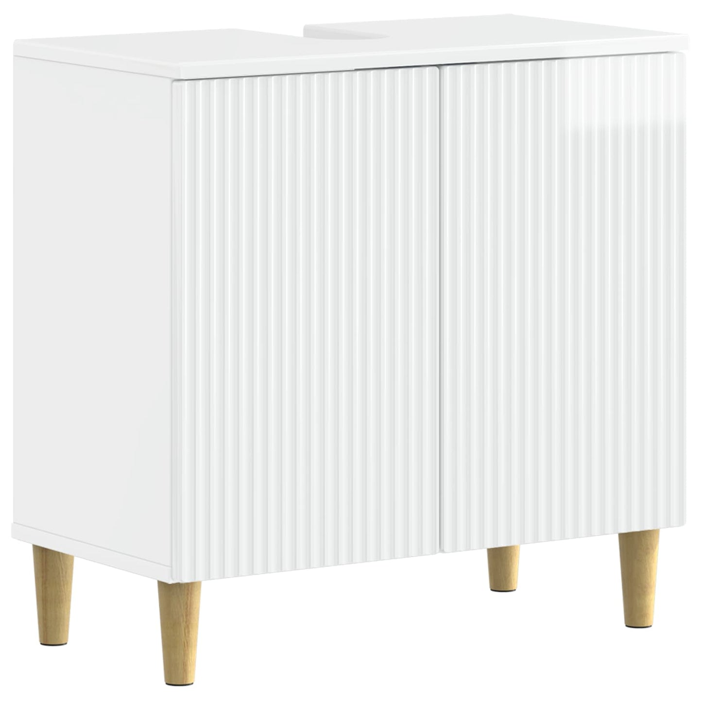 Set di Armadi da Bagno da 2 Pezzi ARNHEM Bianco Lucido | homemem39