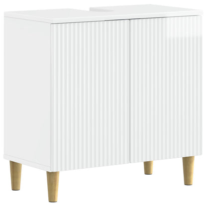 Set di Armadi da Bagno da 2 Pezzi ARNHEM Bianco Lucido | homemem39