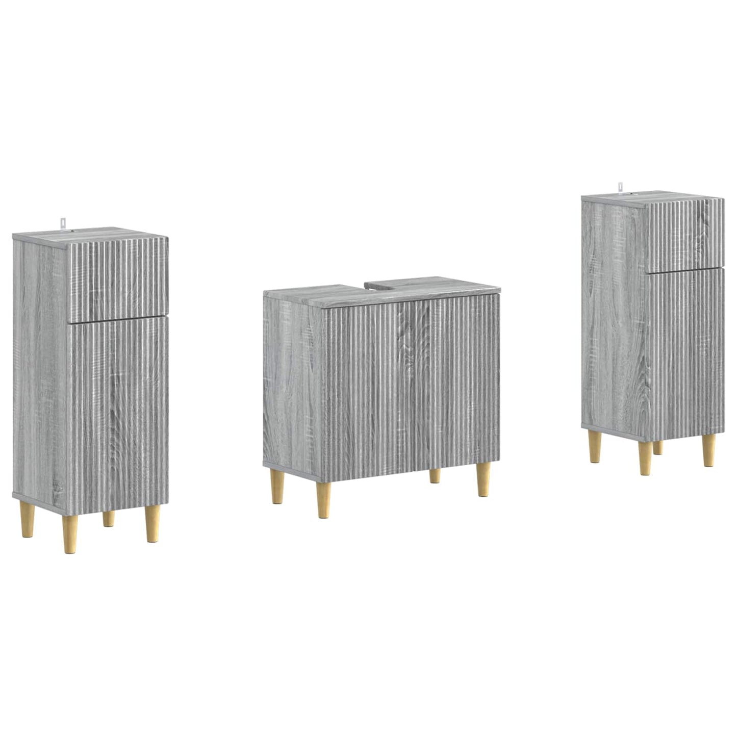 Set di Armadi da Bagno da 2 Pezzi ARNHEM Sonoma grigio | homemem39