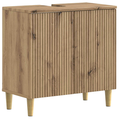 Set di Armadi da Bagno da 2 Pezzi ARNHEM Rovere Artigianale | homemem39