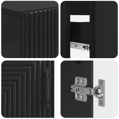 Set di Armadi da Bagno da 2 Pezzi HAARLEM Nero | homemem39