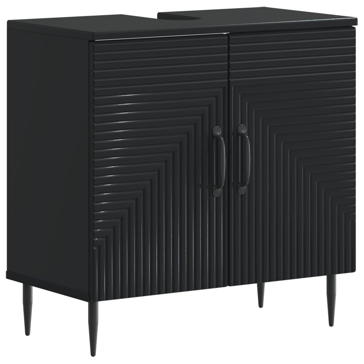 Set di Armadi da Bagno da 2 Pezzi HAARLEM Nero | homemem39