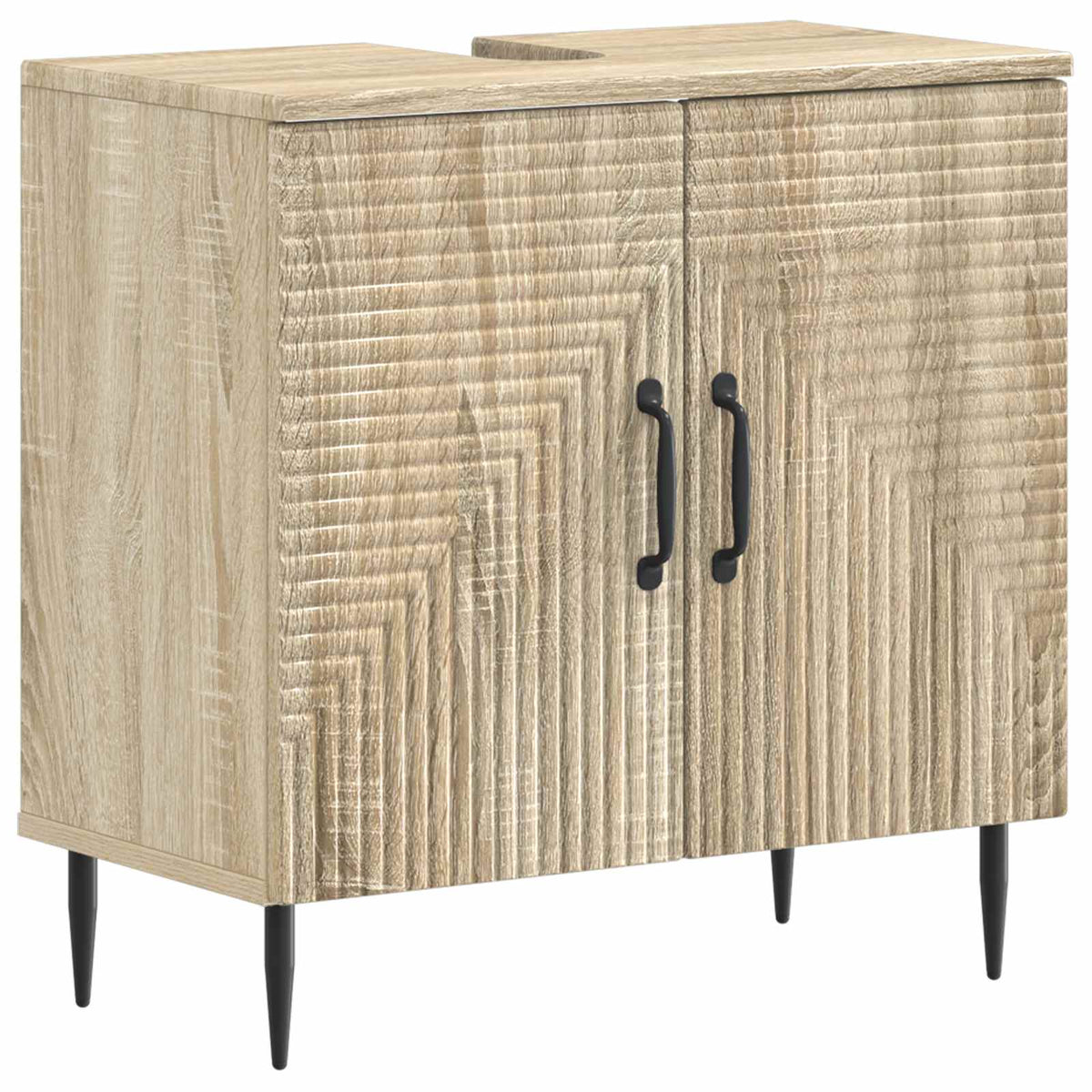 Set di armadietti da bagno in 3 pezzi HAARLEM Rovere Sonoma