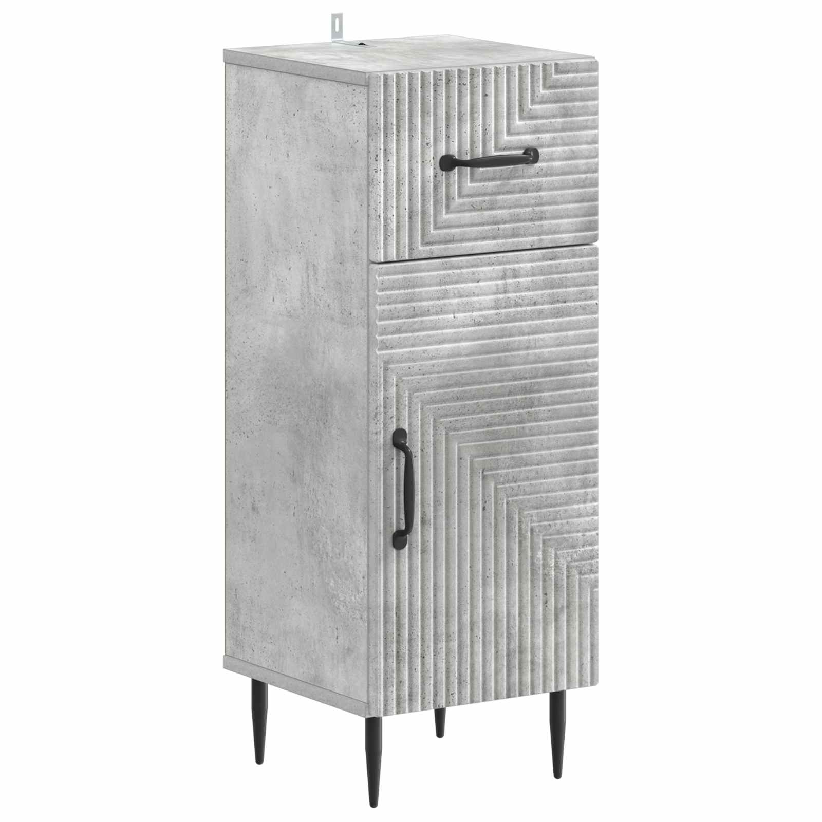 Set di Armadi da Bagno da 2 Pezzi HAARLEM Grigio Cemento | homemem39