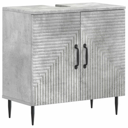 Set di Armadi da Bagno da 2 Pezzi HAARLEM Grigio Cemento | homemem39