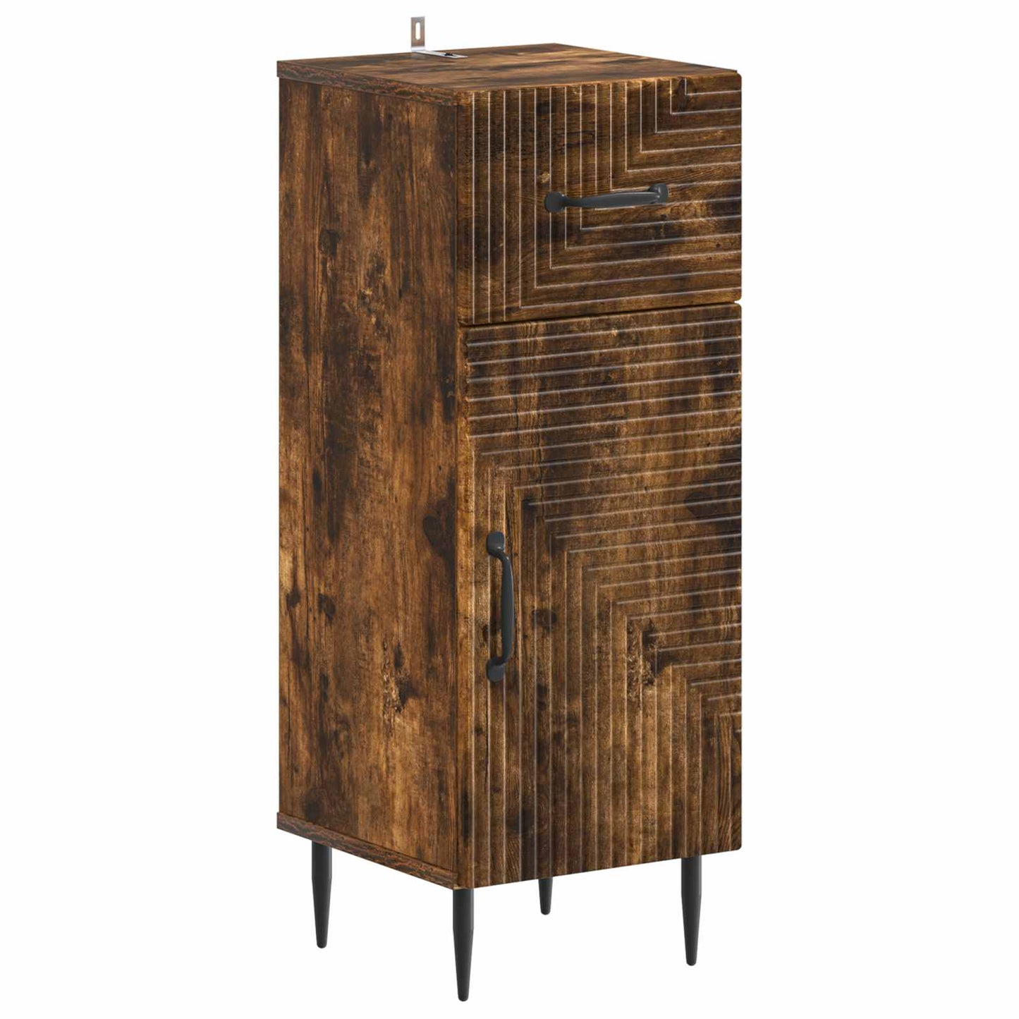 Set di Armadi da Bagno da 2 Pezzi HAARLEM Rovere Fumo | homemem39