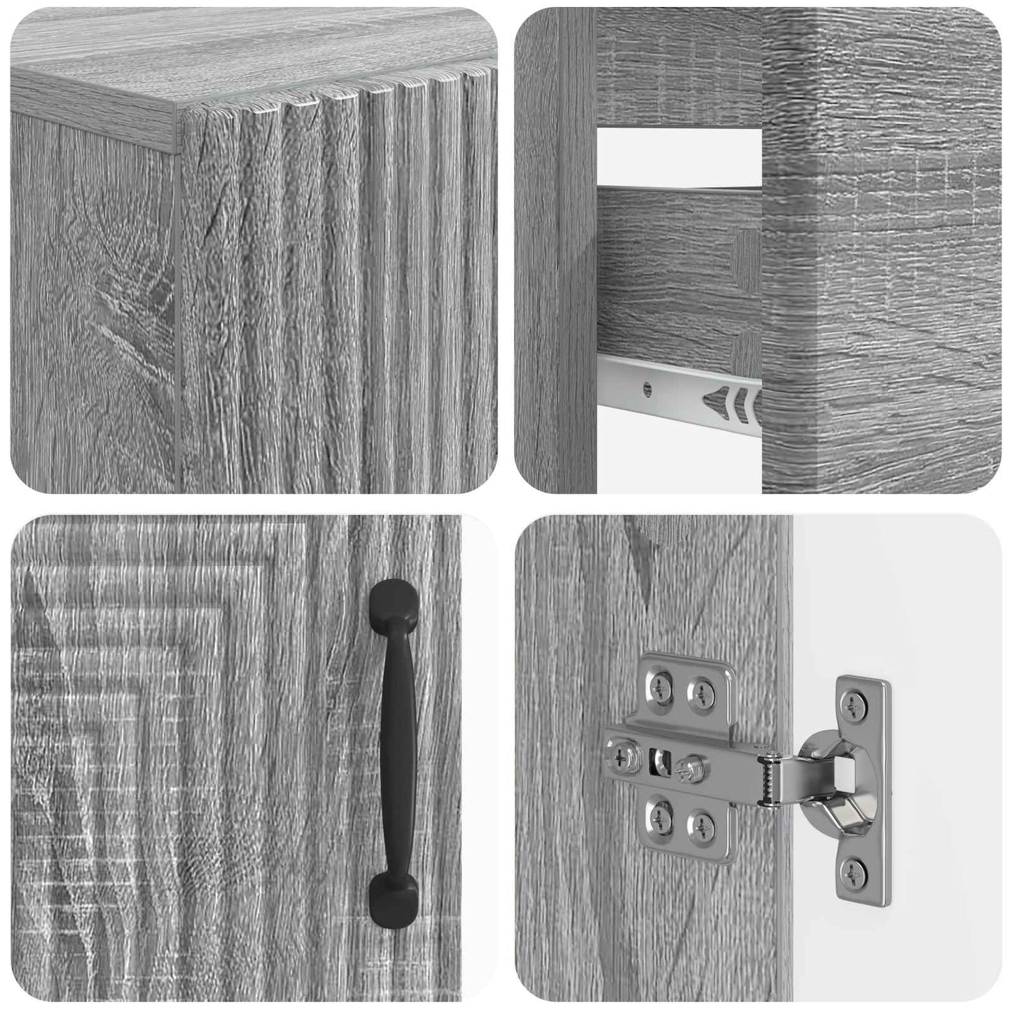 Set di Armadi da Bagno da 2 Pezzi HAARLEM Sonoma grigio | homemem39