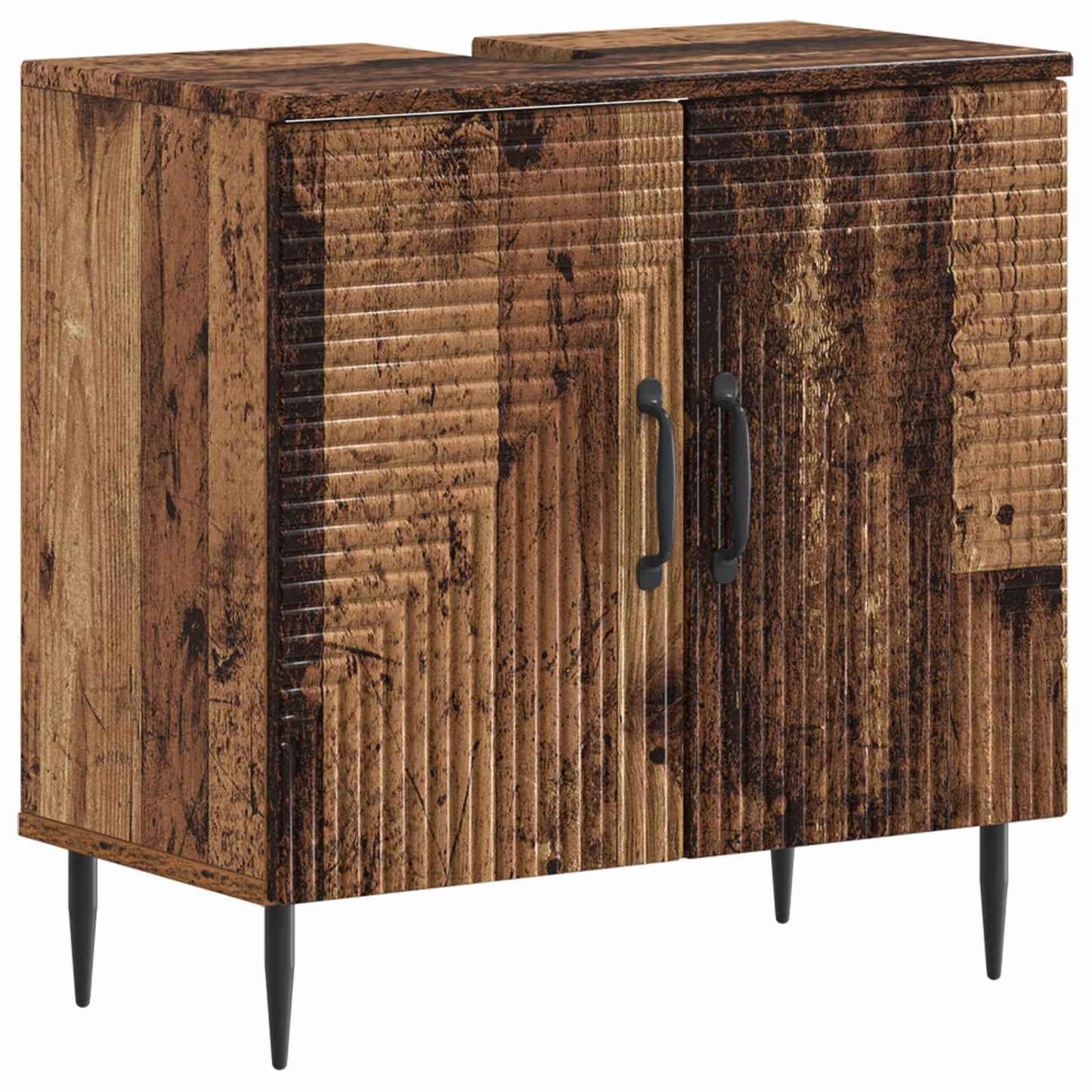 Set di Armadi da Bagno da 2 Pezzi HAARLEM Legno antico | homemem39