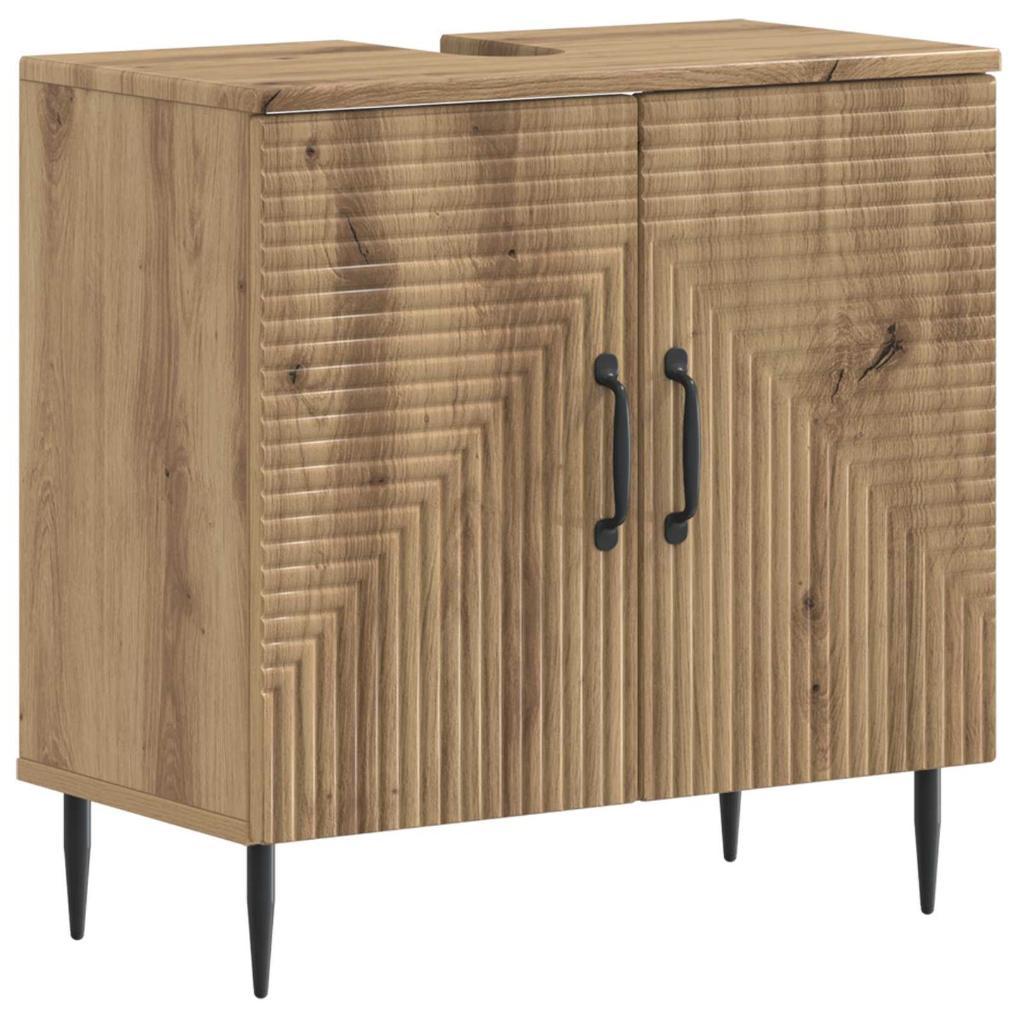 Set di Armadi da Bagno da 2 Pezzi HAARLEM Rovere Artigianale | homemem39