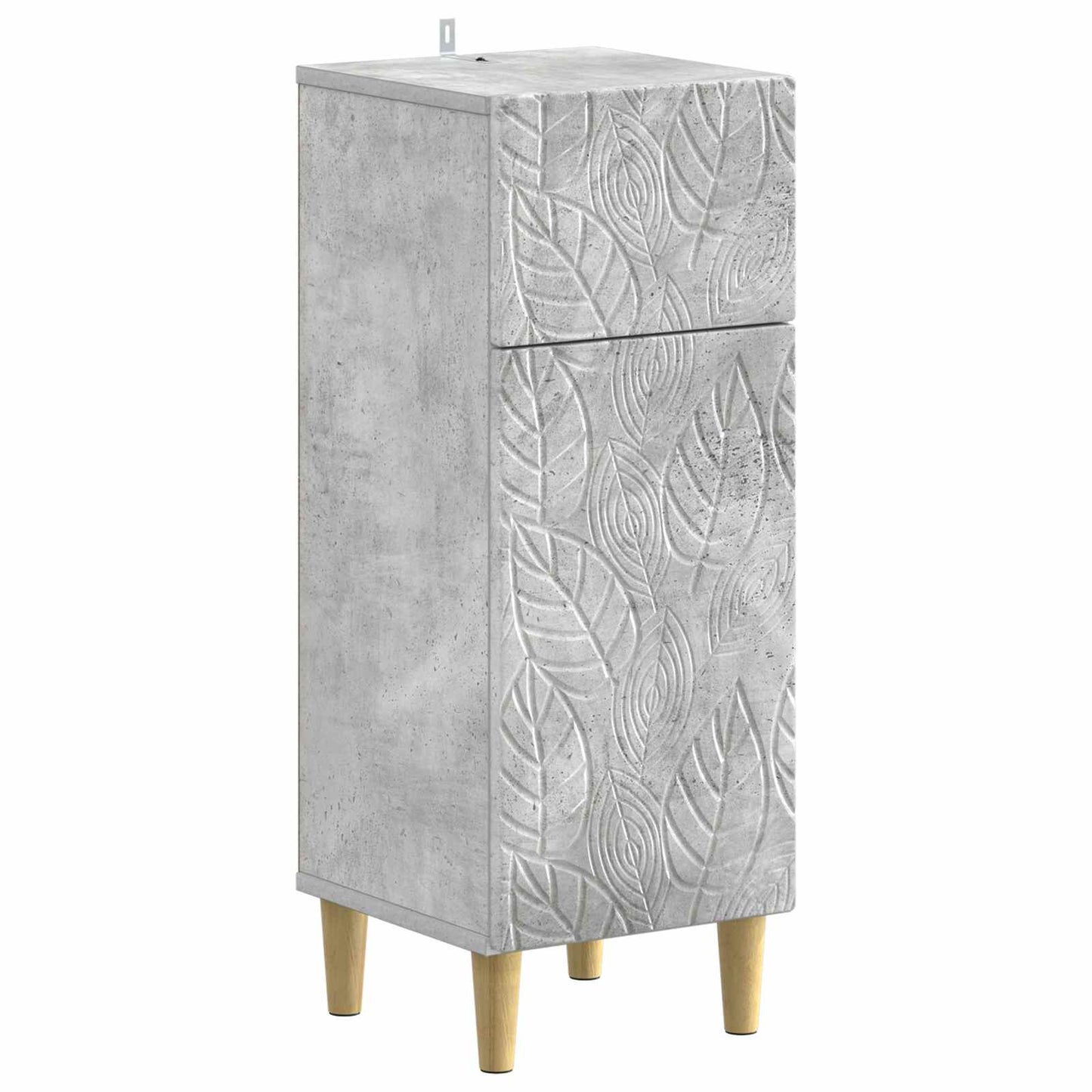 Set di Armadi da Bagno da 2 Pezzi DELFT Grigio Cemento | homemem39