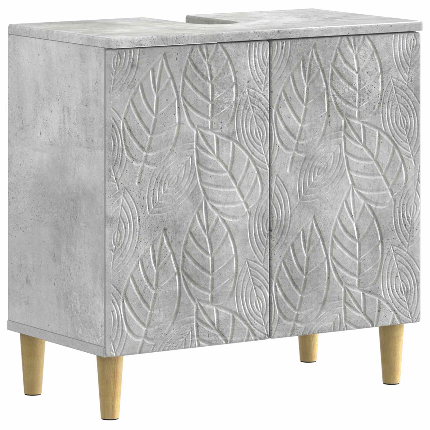 Set di Armadi da Bagno da 2 Pezzi DELFT Grigio Cemento | homemem39