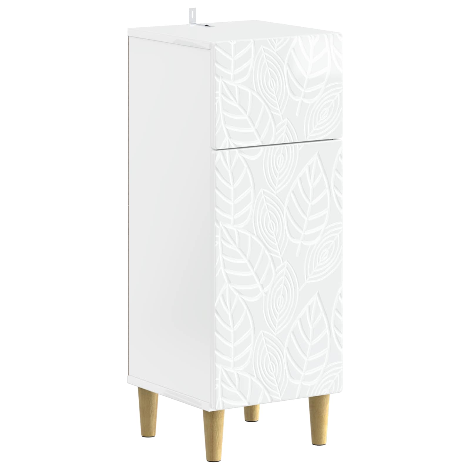 Set di Armadi da Bagno da 2 Pezzi DELFT Bianco Lucido | homemem39