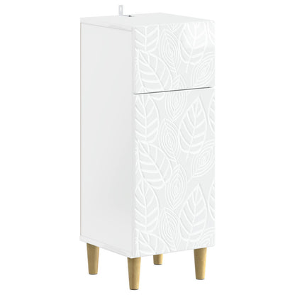 Set di Armadi da Bagno da 2 Pezzi DELFT Bianco Lucido | homemem39