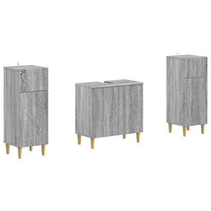 Set di Armadi da Bagno da 2 Pezzi DELFT Sonoma grigio | homemem39