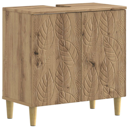 Set di Armadi da Bagno da 2 Pezzi DELFT Rovere Artigianale | homemem39