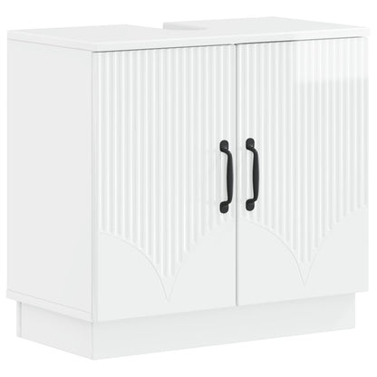 Set di Armadi da Bagno da 2 Pezzi HOORN Bianco Lucido