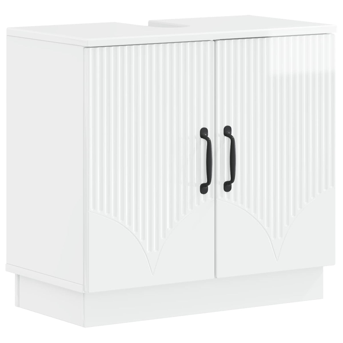 Set di armadietti da bagno in 3 pezzi HOORN Bianco Lucido
