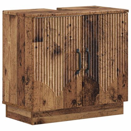 Set di Armadi da Bagno da 2 Pezzi HOORN Legno antico