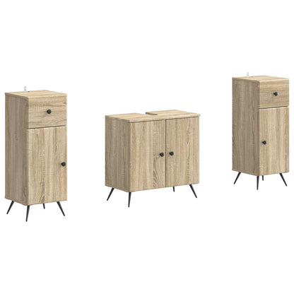 Set di armadietti da bagno in 3 pezzi BREDA Rovere Sonoma