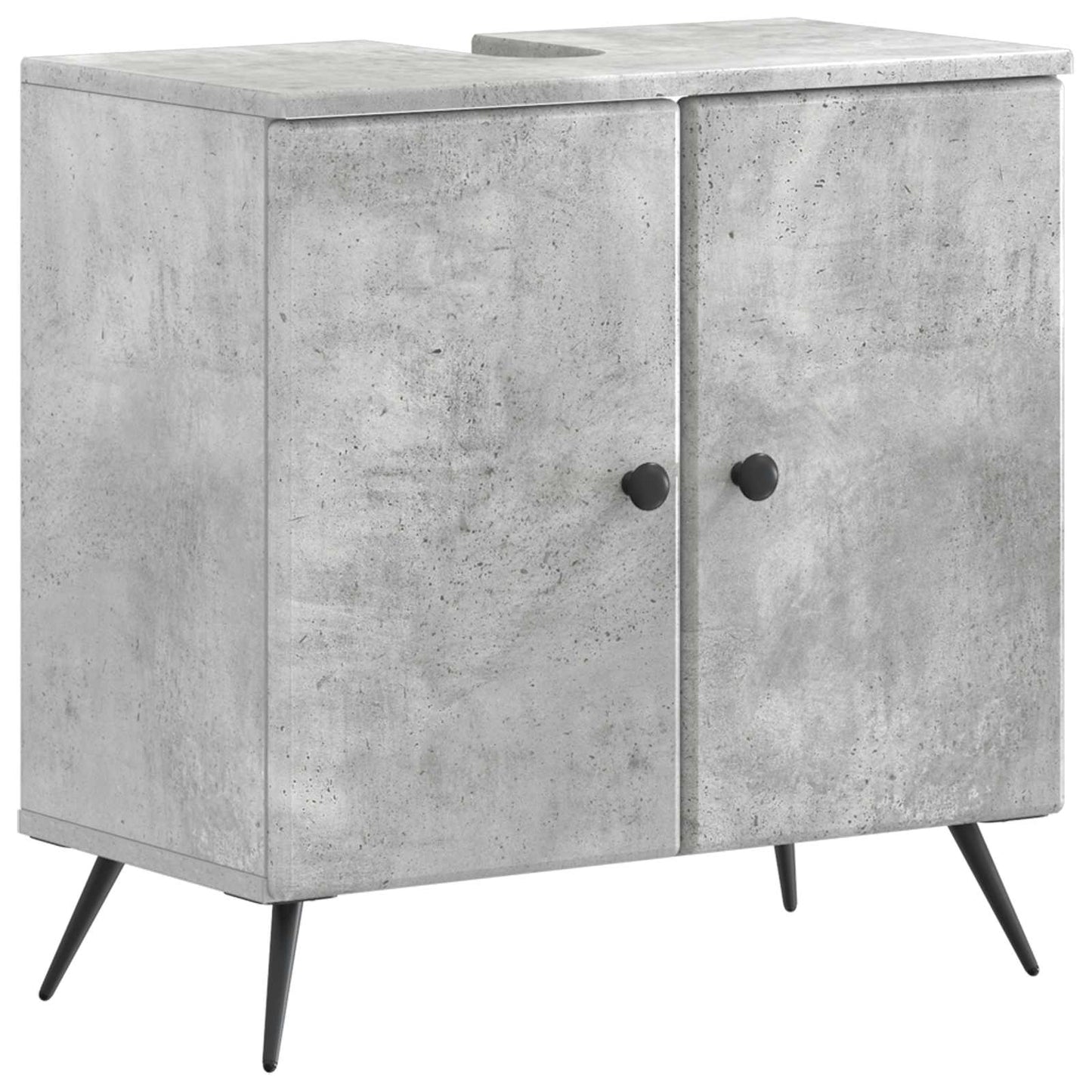Set di Armadi da Bagno da 2 Pezzi BREDA Grigio Cemento | homemem39