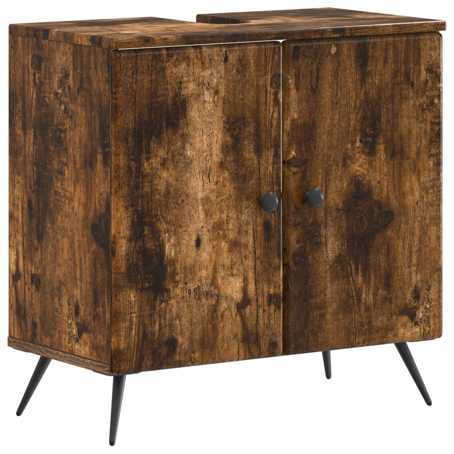 Set di Armadi da Bagno da 2 Pezzi BREDA Rovere Fumo | homemem39