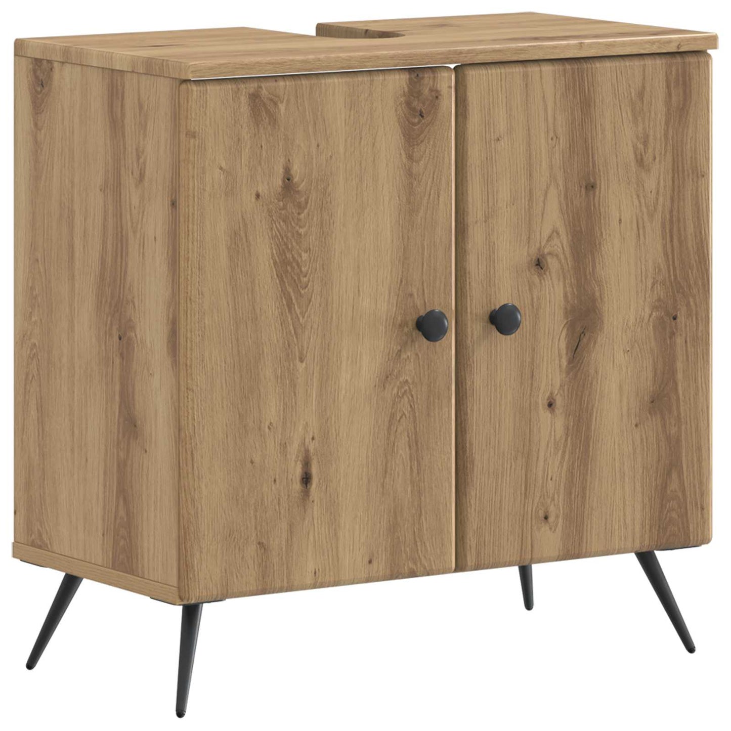 Set di Armadi da Bagno da 2 Pezzi BREDA Rovere Artigianale | homemem39