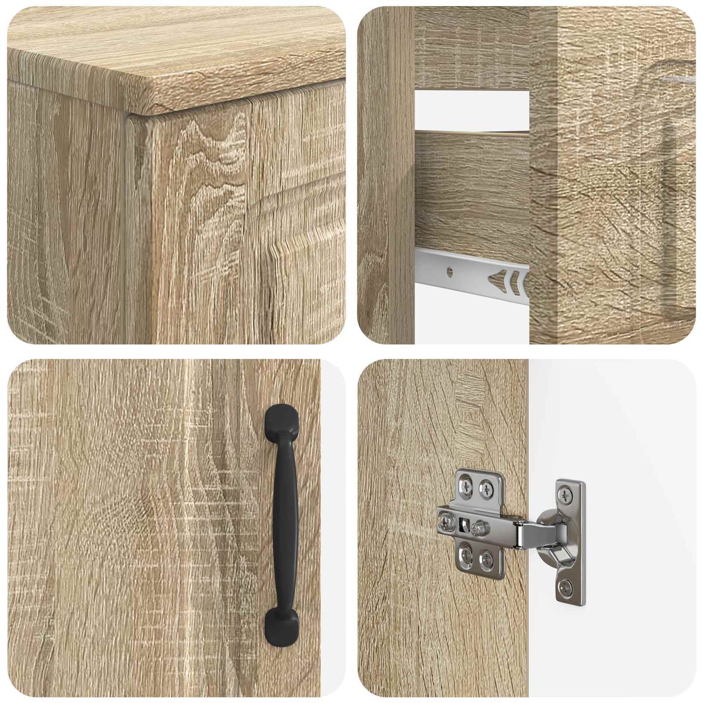 Set di Armadi da Bagno da 2 Pezzi UTRECHT Rovere Sonoma | homemem39
