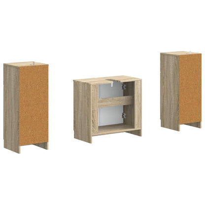 Set di armadietti da bagno in 3 pezzi UTRECHT Rovere Sonoma