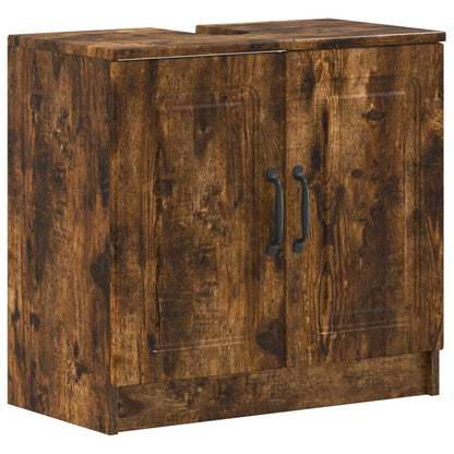 Set di armadietti da bagno in 3 pezzi UTRECHT Rovere Fumo