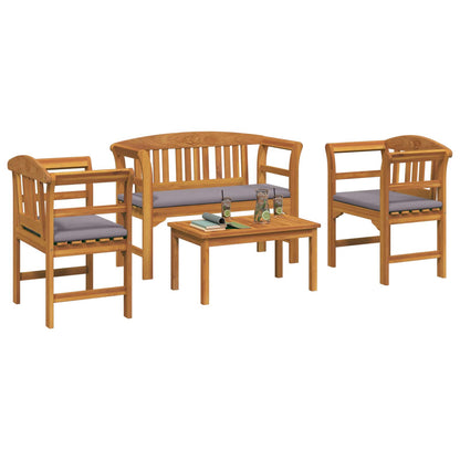 Set da giardino con divano a rosa con cuscino 4 pcs | homemem39