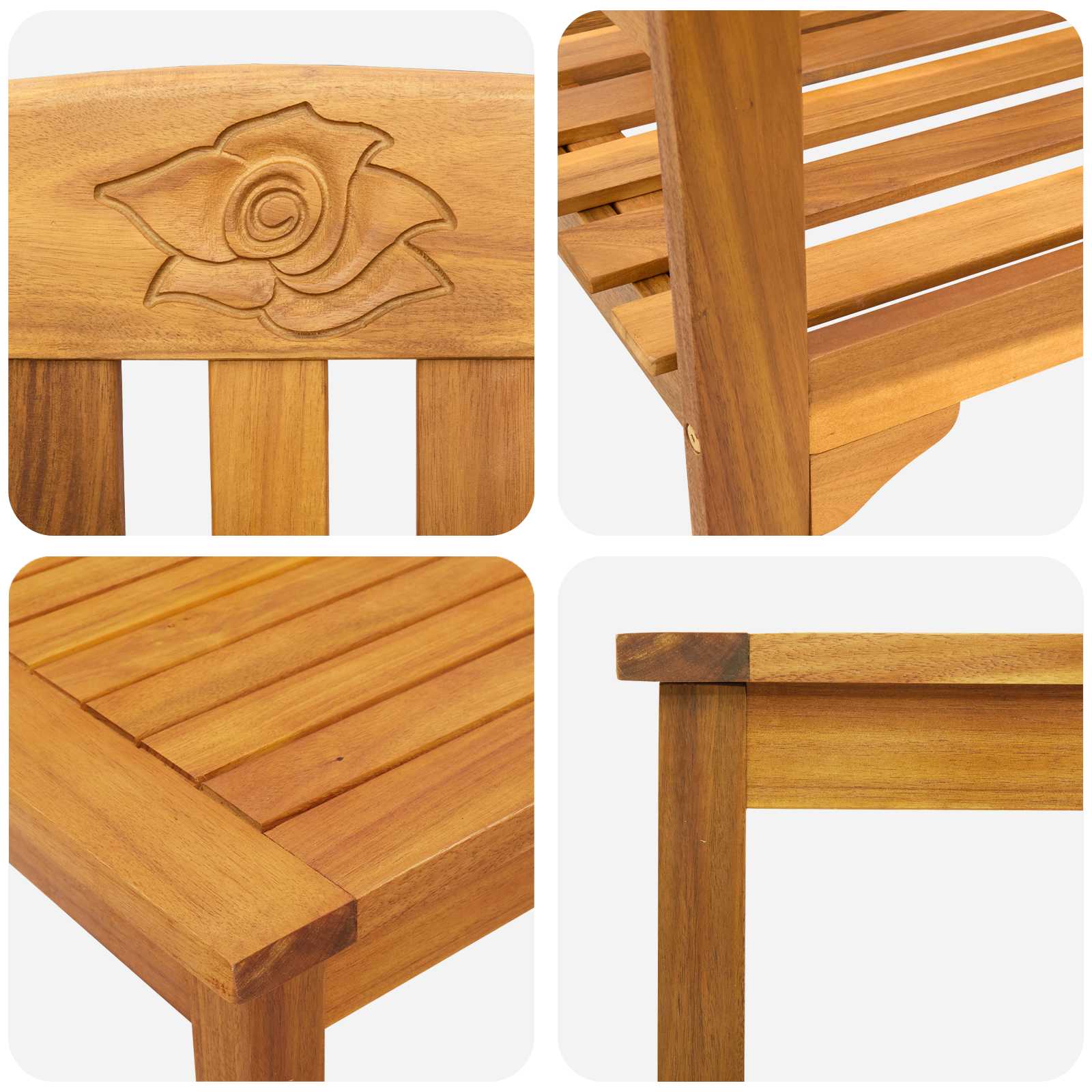 Set da giardino con divano a rosa 3 pcs | homemem39
