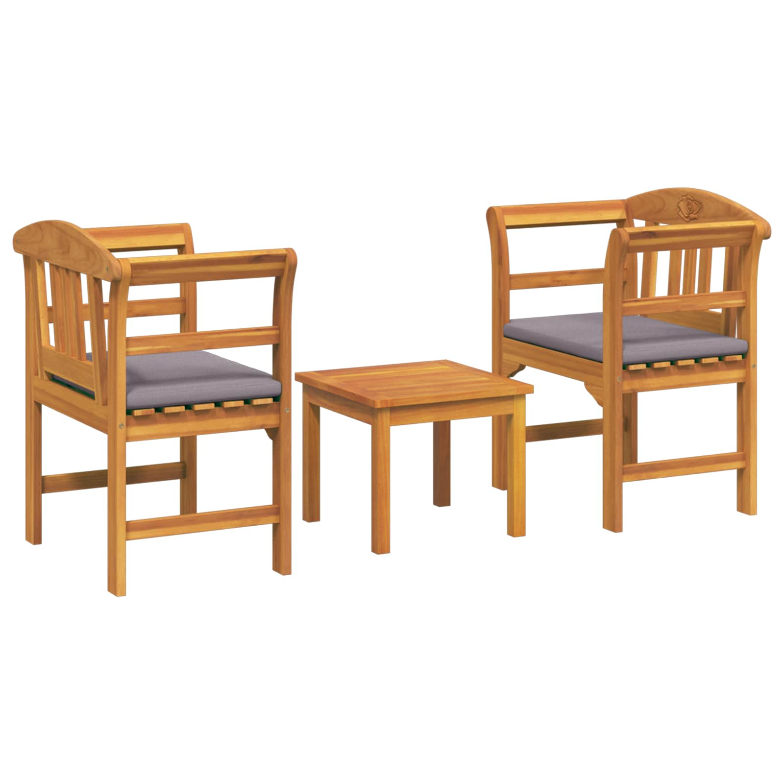 Set da giardino con divano a rosa con cuscino 3 pcs | homemem39