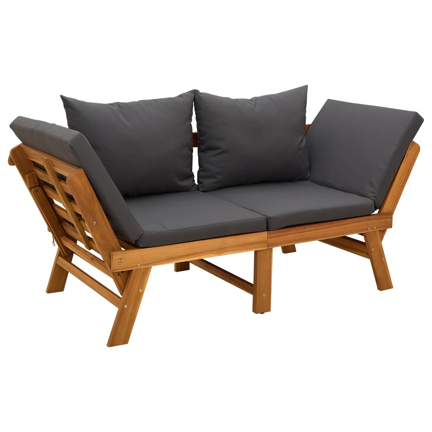 Panchina da giardino 3 in 1 con cuscini Naturale | homemem39