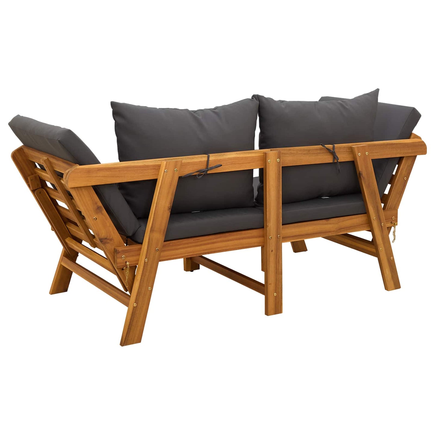 Panchina da giardino 3 in 1 con cuscini Naturale | homemem39