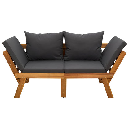 Panchina da giardino 3 in 1 con cuscini Naturale | homemem39