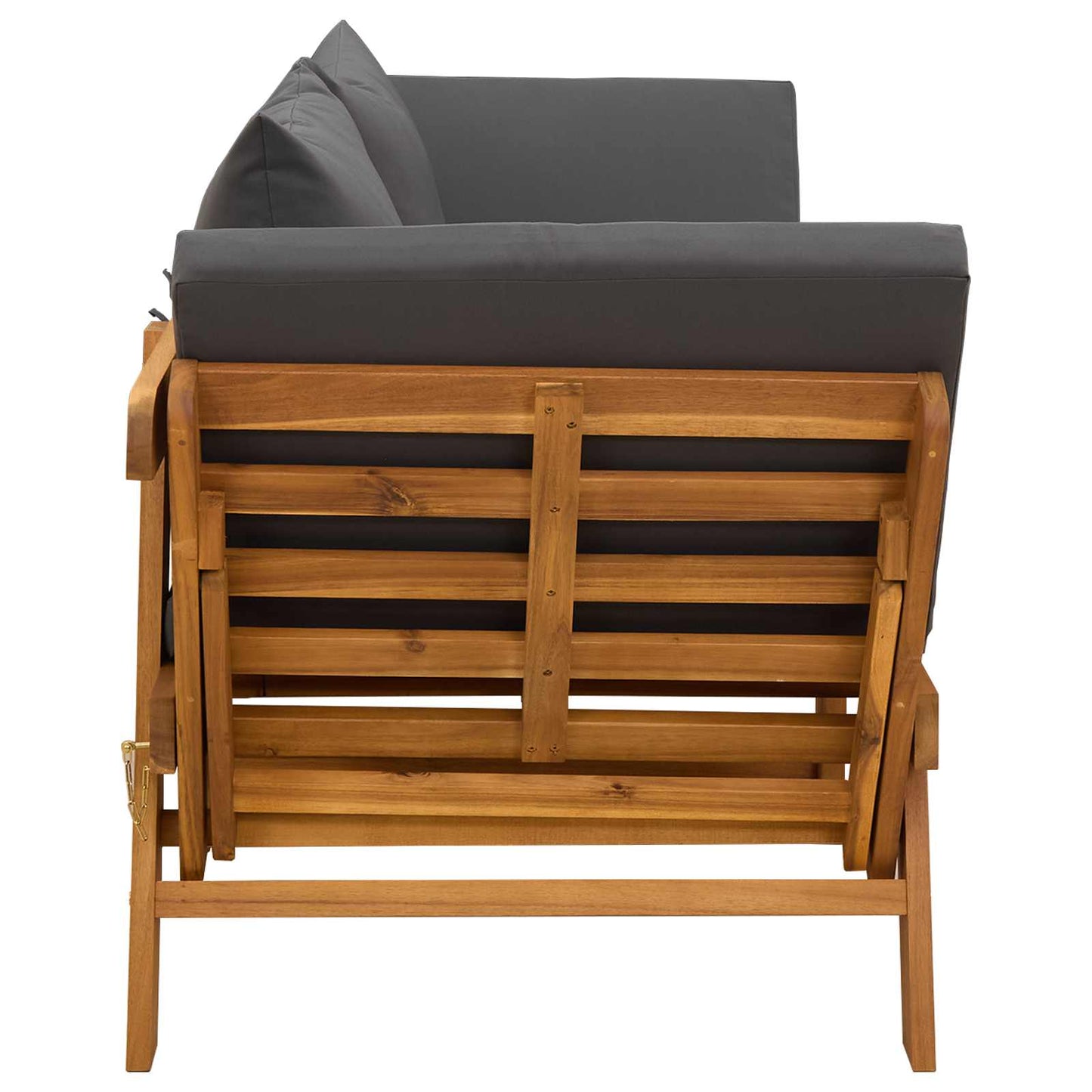 Panchina da giardino 3 in 1 con cuscini Naturale | homemem39