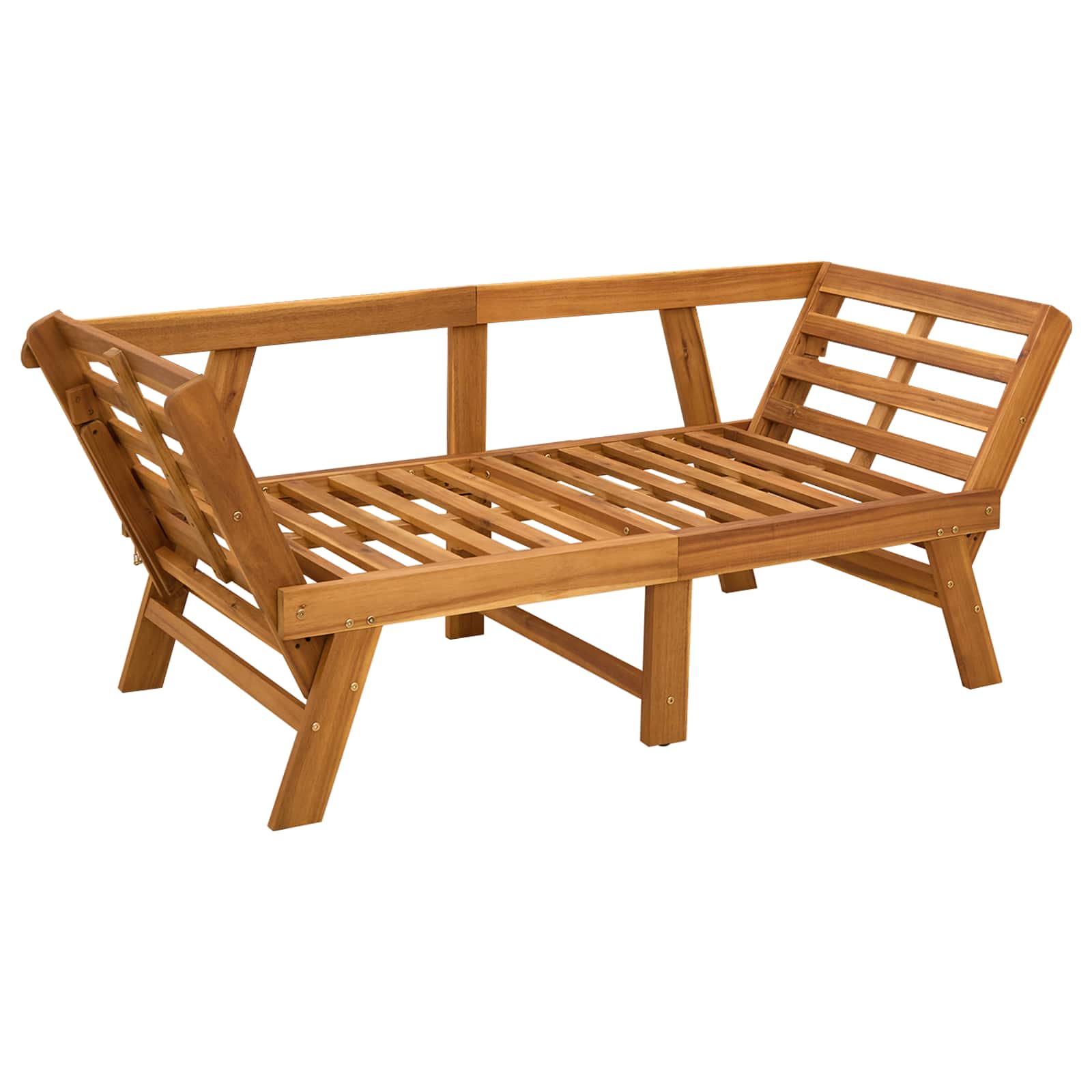 Panchina da giardino 3 in 1 con cuscini Naturale | homemem39