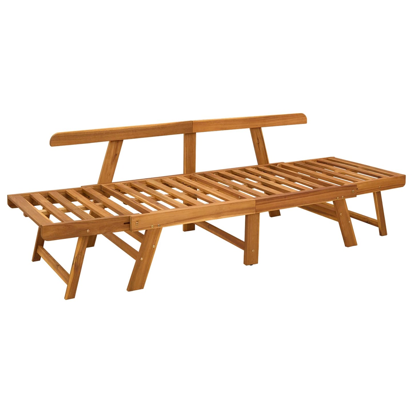 Panchina da giardino 3 in 1 con cuscini Naturale | homemem39