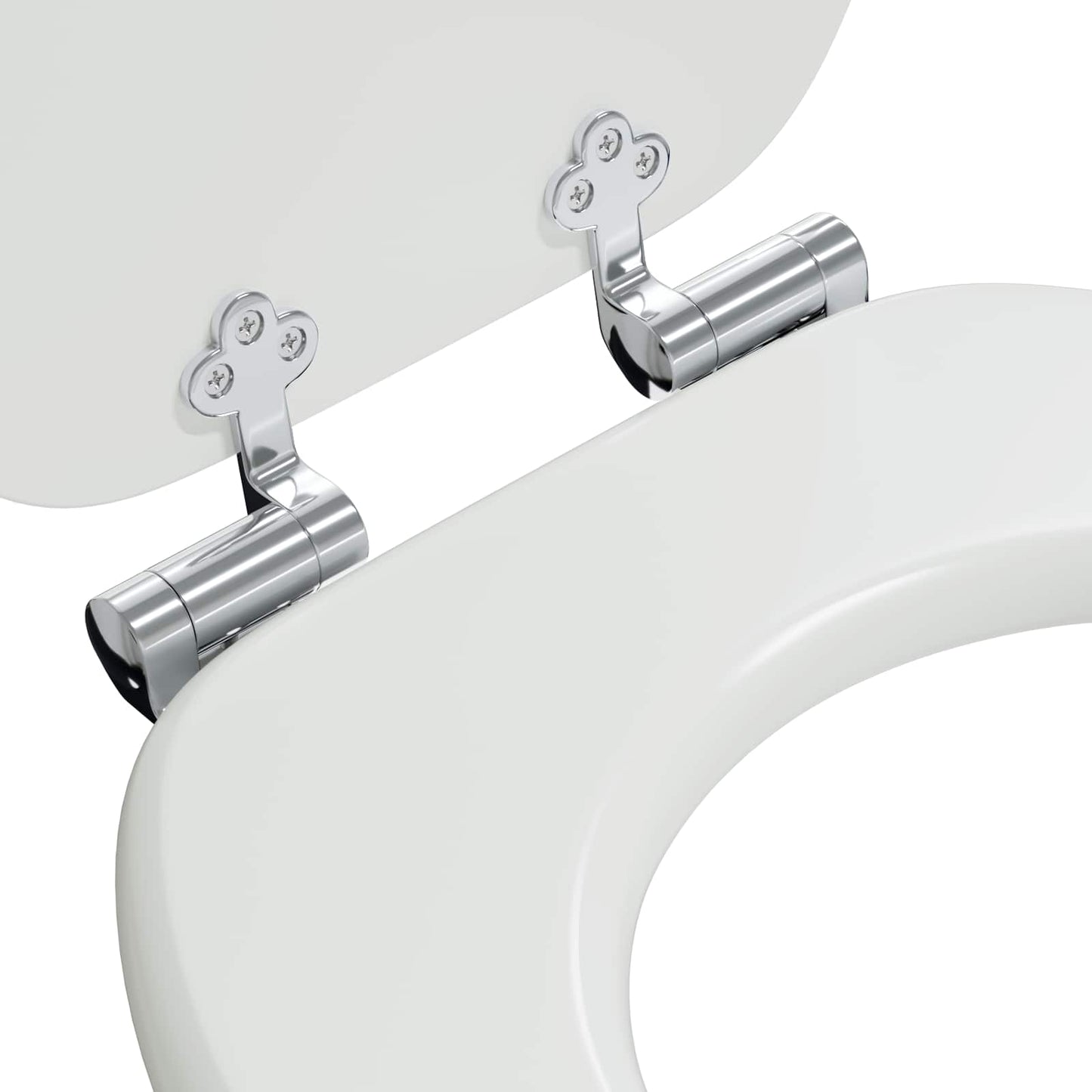 Sedile per toilette con chiusura morbida Bianco 44 x 38 cm | homemem39