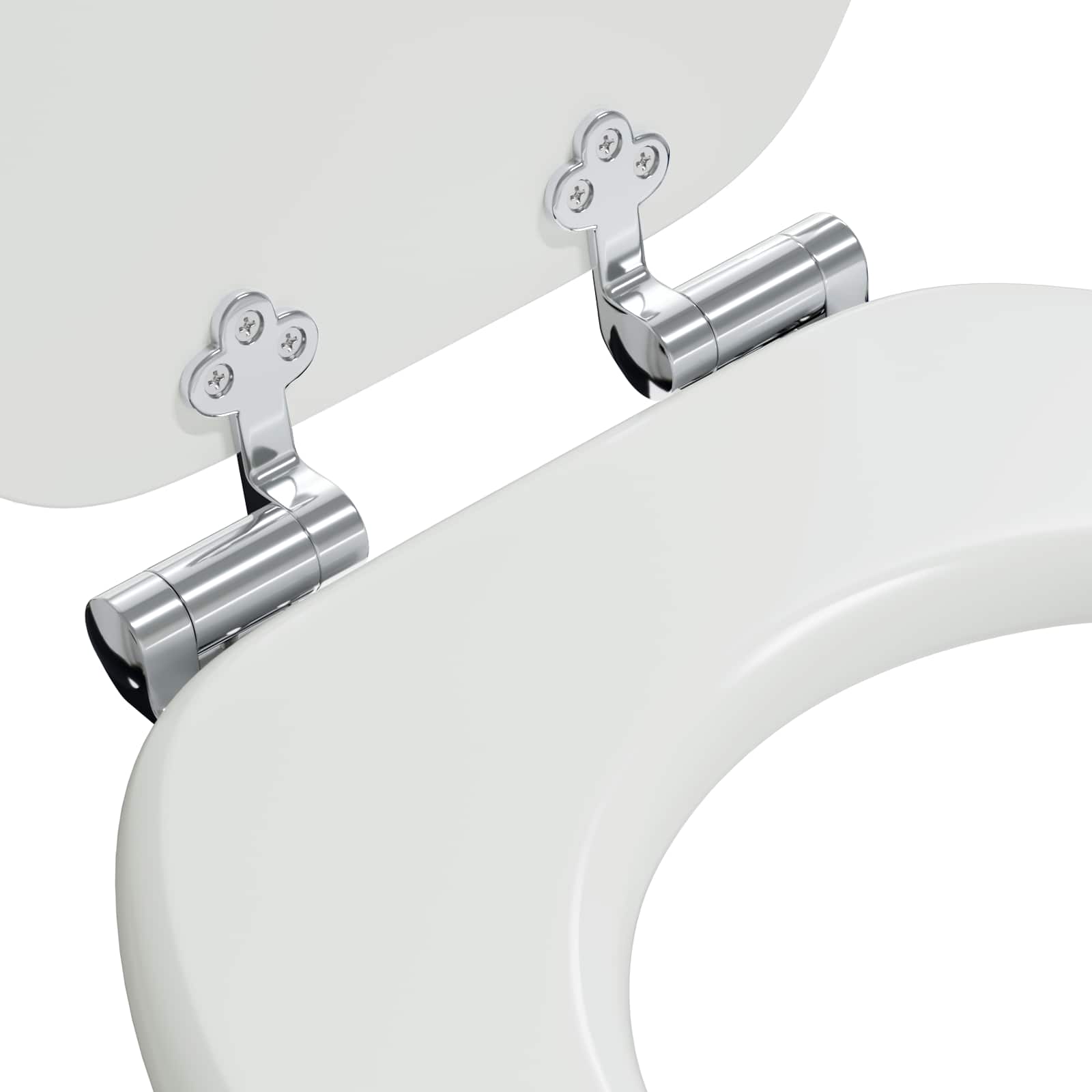 Sedile per toilette con chiusura morbida Bianco 44 x 38 cm | homemem39