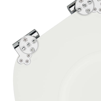 Sedile per toilette con chiusura morbida Bianco 44 x 38 cm | homemem39
